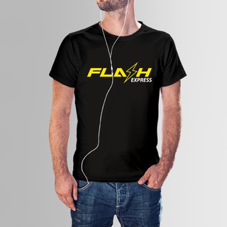 เสื้อยืด พนักงาน Flash  สีขาว สีดำ