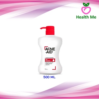 ACNE AID 500ML สีแดง สบู่เหลว สำหรับผิวมัน เป็นสิว ผิวหน้าและผิวกาย แอคแน่ เอด 500 มล.