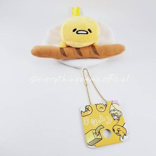 (พร้อมส่ง) พวงกุญแจตุ๊กตา Sanrio - ไข่ขี้เกียจ Gudetama l แท้ 🇯🇵