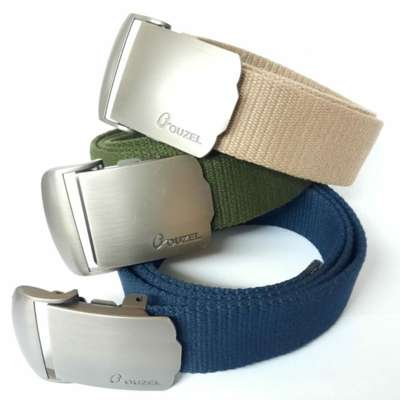 YF COLLECTION - TACTICAL CANVAS BELT สําหรับผู้ชายและผู้หญิง 120CM CLIP