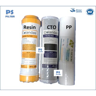 COLANDAS ชุดใส้กรอง 3 ชิ้น แนวล่าง PP+CTO+RESIN  ขนาด 2.5"X10"