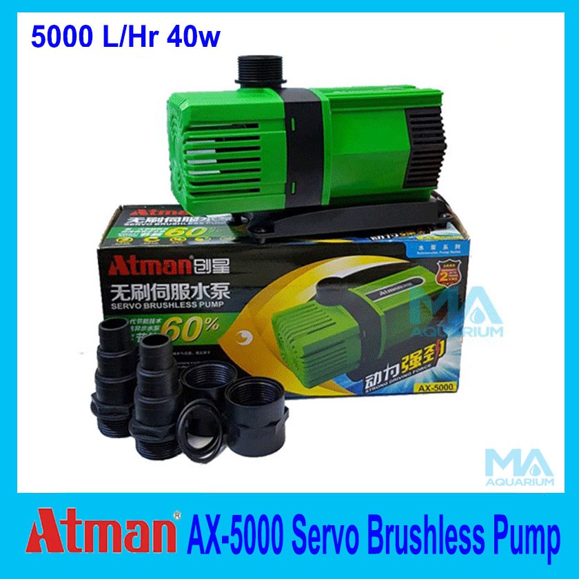 โปรโมชั่นสุดคุ้ม โค้งสุดท้าย ปั้มน้ำประหยัดไฟ Atman ระบบ Inverter ECO Water Pump AX-5000 40w ฟรี ของแถม