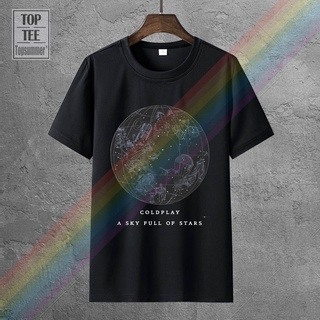 คอลูกเรือเสื้อยืด ผ้าฝ้าย พิมพ์ลาย Coldplay A Sky Full Of Stars Brand CFdolo14BKikji67S-5XL