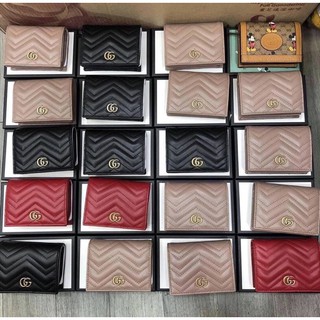 New Gucci bi-fold Wallets (5-Card)  1 ช่องชิปใส่เหรียญ