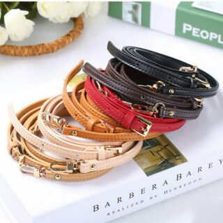 สายกระเป๋า สะพาย หนังแท้ (ขอสีทอง) สามารถปรับสายได้ ความยาวต…