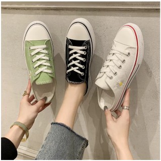 🔥พร้อมส่ง🔥ใหม่ดอกเดซี่เล็ก ๆ น้อย ๆ , รองเท้าสีขาว, รองเท้าผ้าใบของผู้หญิง,