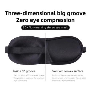 Premium Sleep Mask - ดีไซน์ทึบแสง 3 มิติพร้อมแถบปรับระดับได้แบบนุ่ม​​