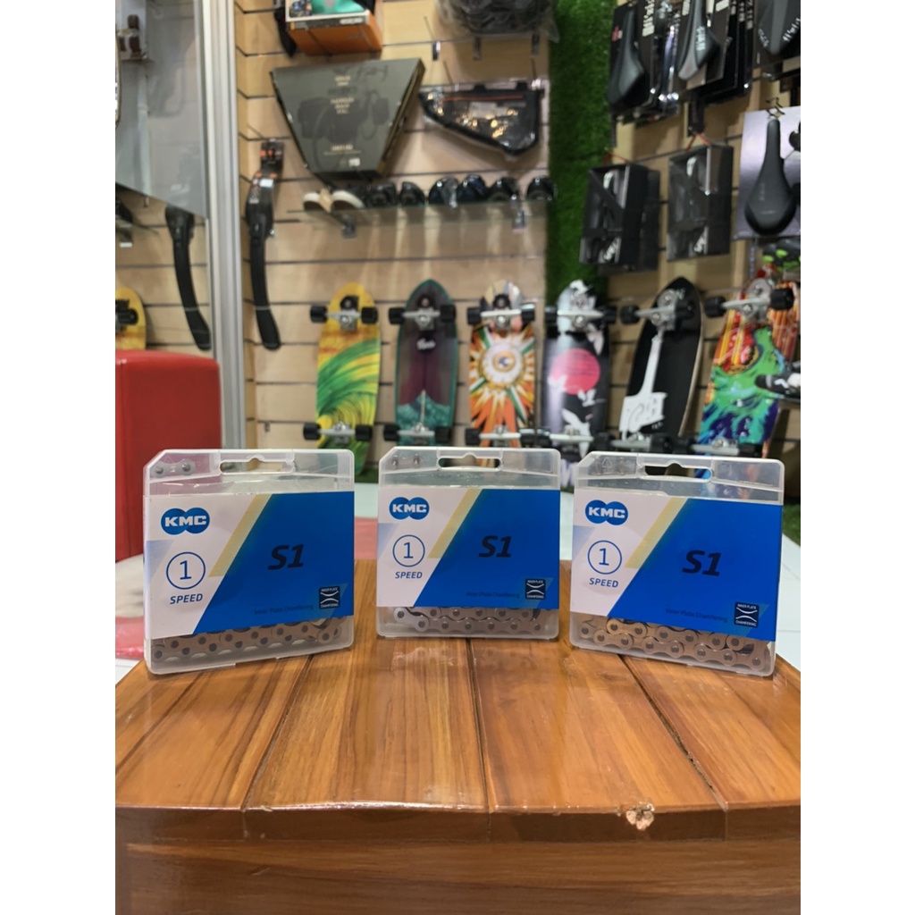 โซ่ซิงเกิ้ลสปีด KMC S1 สีเงิน ความยาว 112ข้อ สินค้าล็อตล่าสุด เข้ามาแล้วครับ