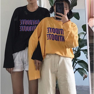 ⚛️TNB COCO2⚛️ เสื้อแขนยาวคอกลมแฟชั่น Oversize  เสื้อยืดสตรีทวัยรุ่น เสื้อยืดพิมพ์ลาย 1978