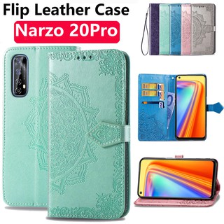 เคสโทรศัพท์หนัง ฝาพับ กันกระแทก พร้อมช่องใส่บัตร สําหรับ Realme Narzo 20 Pro 7 เคสมีเคส เคสปก Realme Narzo 20Pro Realme7 Phone Case Cover