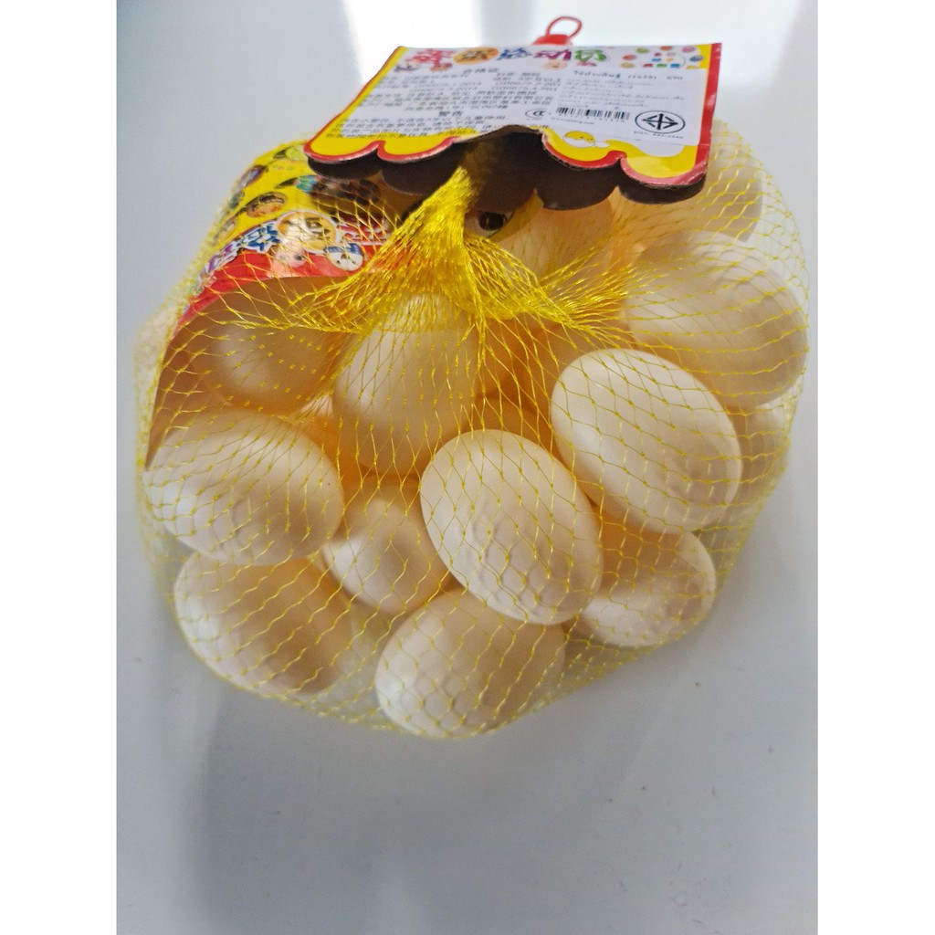 ไข่ประดิษฐ์ ไข่จำลองพลาสติก เสริมทักษะการเรียนรู้  1 ถุง  สีขาว/น้ำตาล