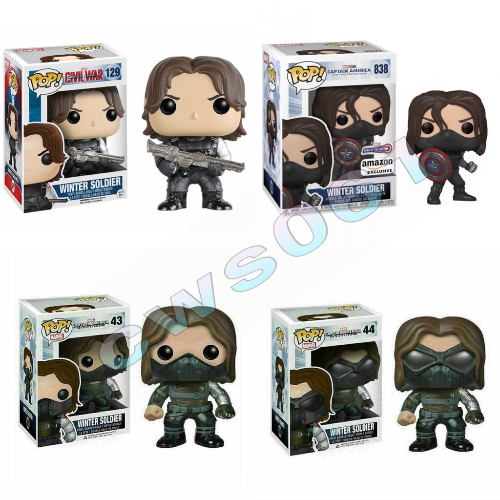 FUNKO POP Marvel กัปตันอเมริกาฤดูหนาวทหาร Action Figure สงครามโยธาไวนิลของเล่น
