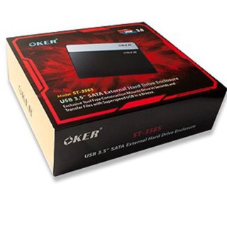 External HDD Box Oker usb3 SATA 3.5 ST-3565 (กล่องใส่ HDD ขนาด 3.5นิ้ว) Hard Drive Enclosure