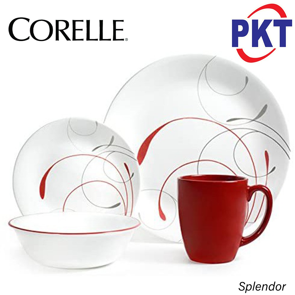 Corelle 16 ชิ้น/24 ชิ้น ชุดอาหารเย็น Livingware [Splender]