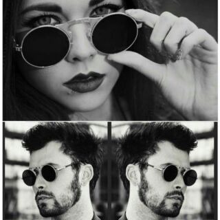 แว่นกันแดด ยี่ห้อ FashionSnooper (รุ่น : AS1569) Silver frame Blue mirror lens