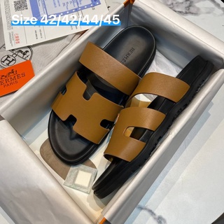 รองเท้าแตะ แอร์เมส Men’s sandal งานออริ งานดีสุด งานสั่งตัดมีเลขโค้ด ถ่ายสดจากสินค้าจริง Size 40 - 45