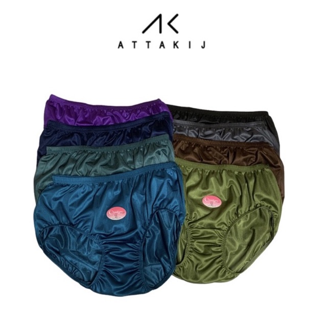 กางเกงในผู้ใหญ่ งานไทย แบรนด์ Attakij - ChaniKarn ผ้าลื่น ใส่สบาย เลือกสีได้ ไซส์ M,L,XL