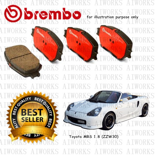 BREMBO Toyota MR-S MRS ZZW30 1.8 ผ้าเบรคหน้า