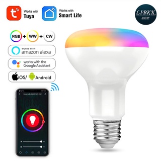 Tuya  9W  WIFIสมาร์ทหลอดไฟLED (ตัวแบน扁)