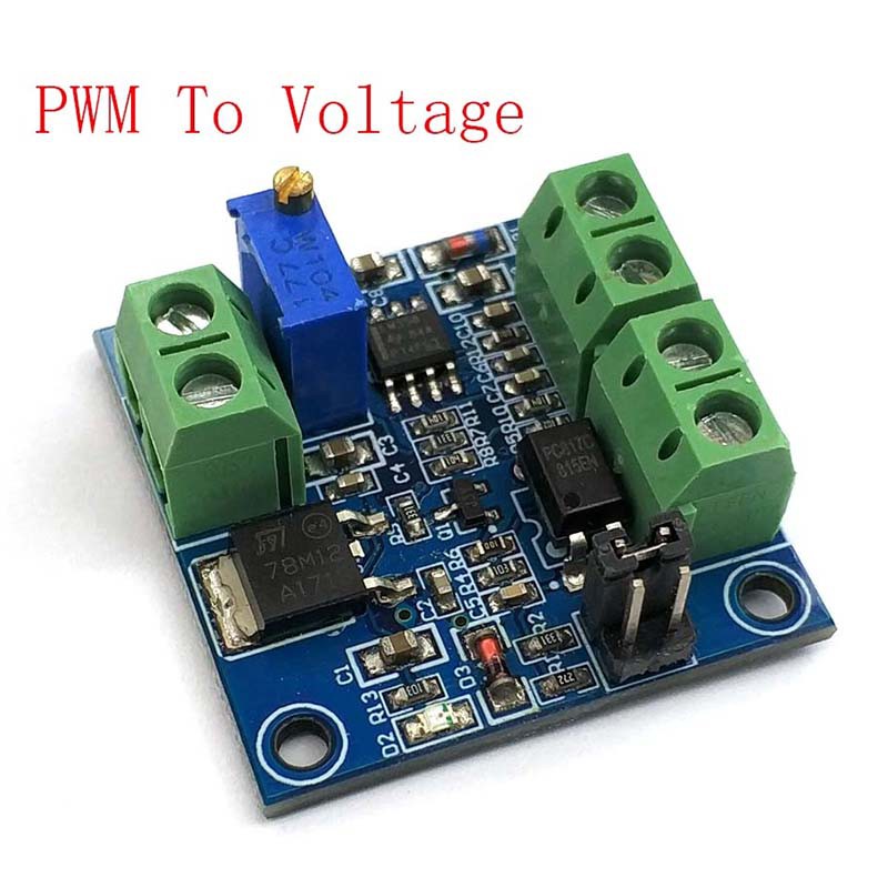 PWM To แรงดันไฟฟ้าโมดูลแปลง 0%-100% ถึง 0-10V สําหรับ PLC MCU ดิจิตอลสัญญาณ Analog PWM Adjustabl Con