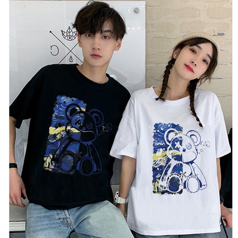 BK-511-SHORT เสื้อยืดแขนสั้นพร้อมส่ง 7สี ลายการ์ตูน ขายดีตามเทรนต์ ลายน่ารัก สีสันสดใส่น่ารัก ใส่ได้ทั้งหญิงและชาย