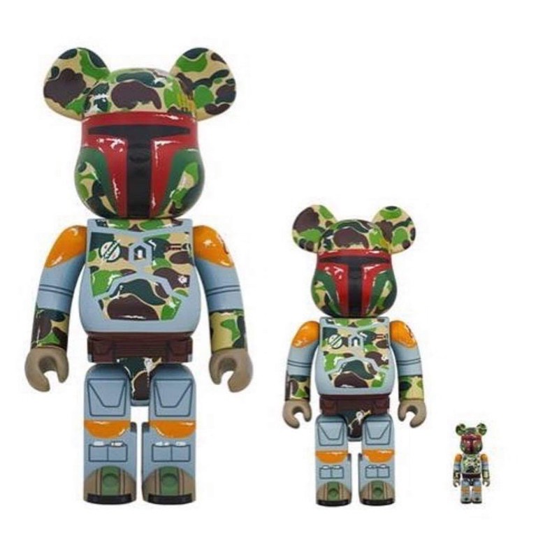 Bearbrick bearbrick boba fett x Bape 1000%