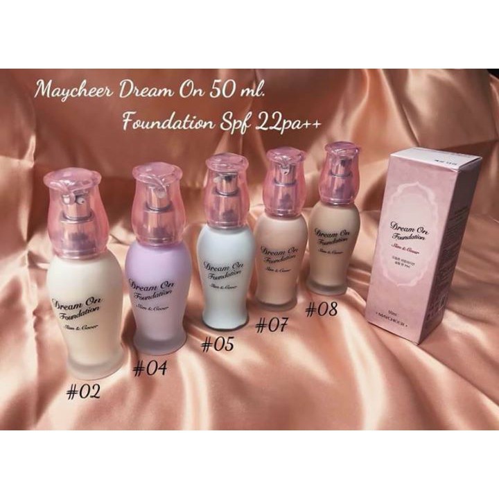 รองพื้น Maycheer Dream On Foundation Slim &amp; Cover 1 ขวด