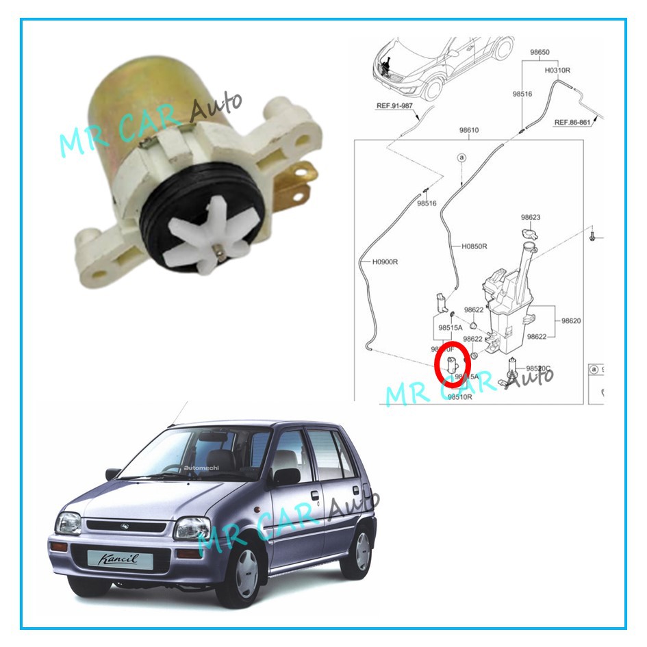 PERODUA KANCIL LASER WIPER / WIER TANK MOTOR (TAIWAN)