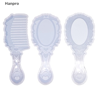 Hanpro&gt; แม่พิมพ์ซิลิโคนเรซิ่น อีพ็อกซี่ สําหรับทําหวีกระจก เครื่องประดับ DIY