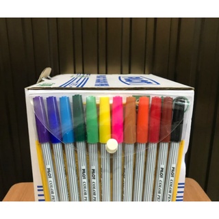 ปากกาสีน้ำ ไพล๊อต 12 สี pilot SDR-12C ปากแหลม (SDR-200) คละสี