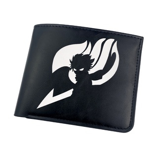 Fairy TAIL Natsu Dragneel กระเป๋าสตางค์ หนัง Pu ใบสั้น ลายการ์ตูน สําหรับเด็กผู้ชาย และเด็กผู้หญิง ใส่เหรียญได้
