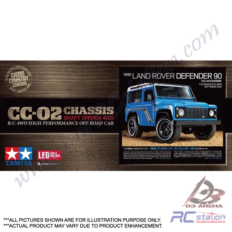Tamiya CC02 58700 - 1/10 R/C 1990 Land Rover Defender 90 (CC-02) [58700]