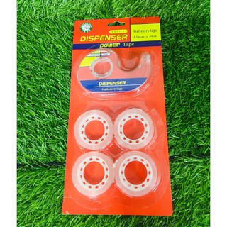 สก็อตเทปใส พร้อมแท่นตัดเทป พร้อมส่ง BA077