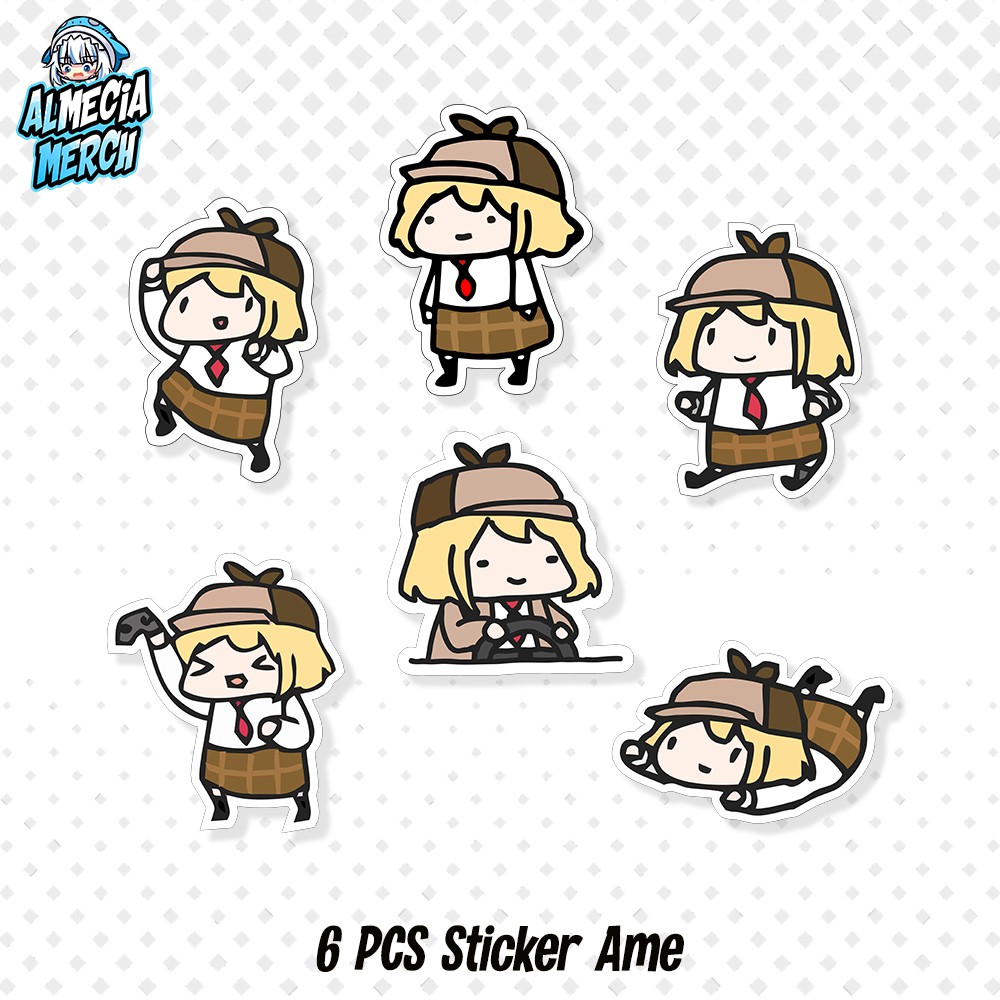 Amelia Watson Chibi Sticker / Amelia Watson Midget Hololive Sticker / Laptop HP Sticker