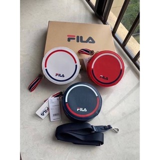 Fila White Line Round Shoulder Bags รวมส่งฟรีด่วน