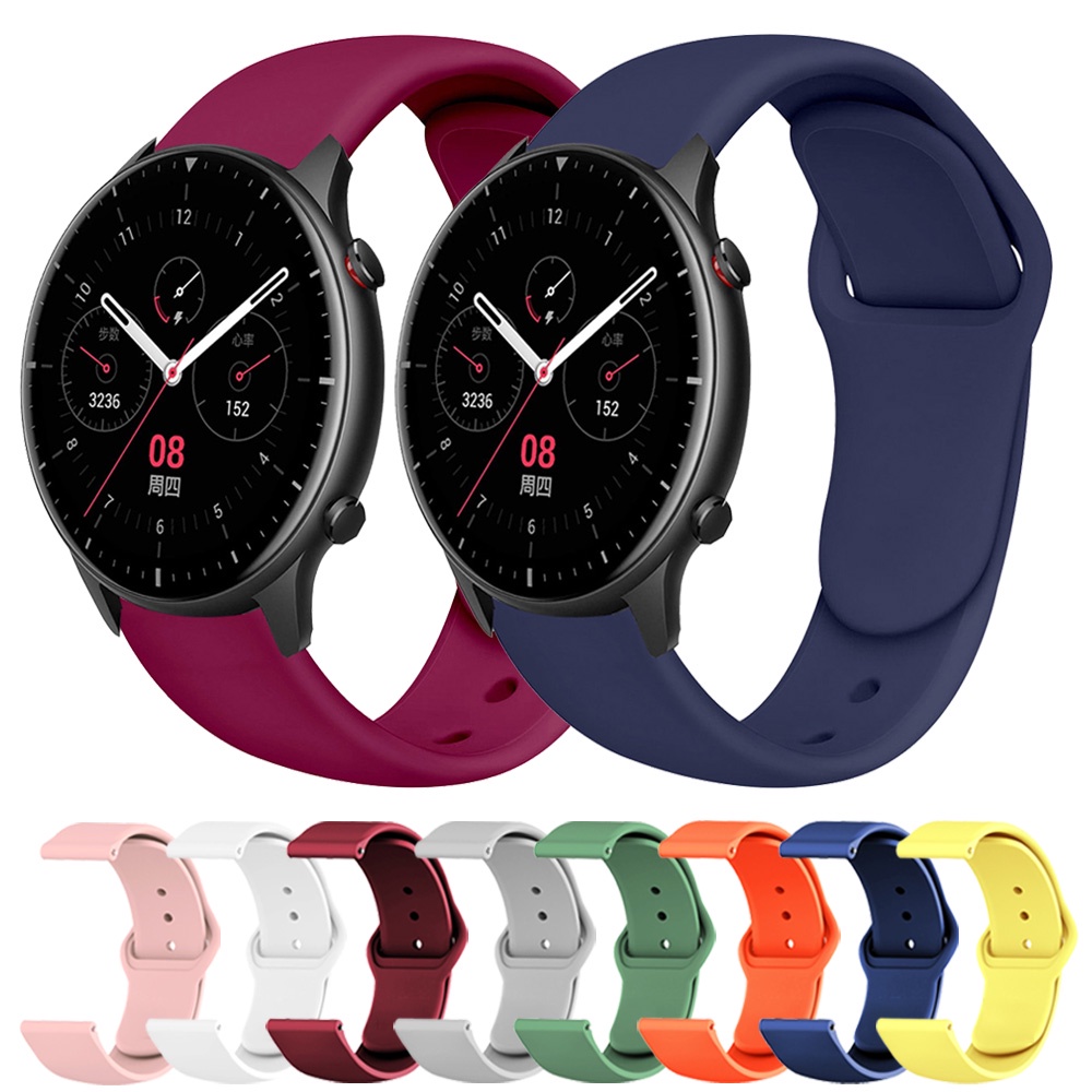 สายซิลิโคนทดแทนขนาด 22 มม. สําหรับ Huami Amazfit GTR 4 3 Pro GTR2 / Balance 2 / Cheetah Pro / Pace / GTR 47mm