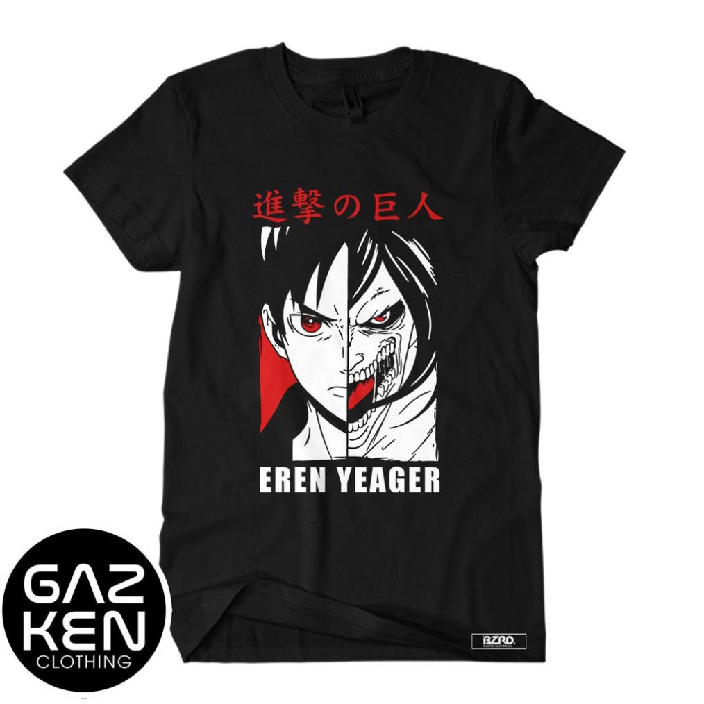 HOT Eren Yeager Jaeger Attack on TItan T-shirt - เสื้อ ANime สุดเท่