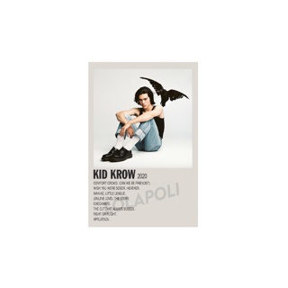 โปสเตอร์ มันวาว พิมพ์ด้านเดียว ขนาด A5 14.8 ซม. x 21 ซม. รูปปกอัลบั้ม Kid Krow - Conan Gray