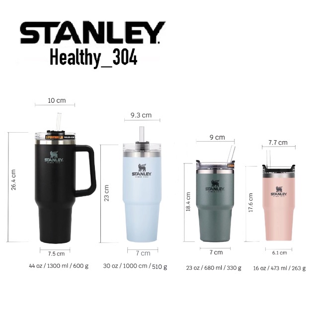 ▦แก้ว Stanley Vacuum travel cup แท้ 23 / 34/ 44 O z แถมถุงหิ้ว+แปรงล้างหลอด!!