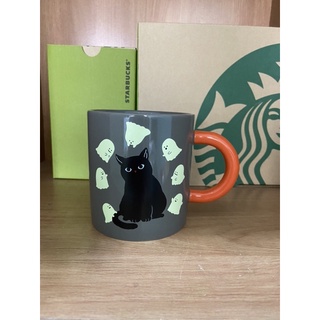 Starbucks Halloween แก้ว Mug Black Cat &amp; Ghost 12oz.