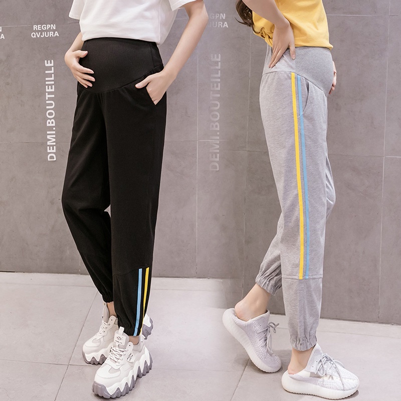 กางเกงขายาว เสื้อผ้าสำหรับสตรีตั้งครรภ์ กางเกงคนท้อง ผ้าใส่สบาย ไม่อึดอัด