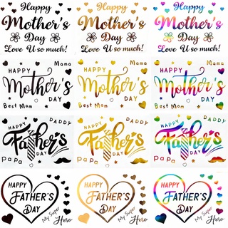 สติกเกอร์ใส ลาย Happy Mothers Day BOBO สําหรับตกแต่งปาร์ตี้ DIY