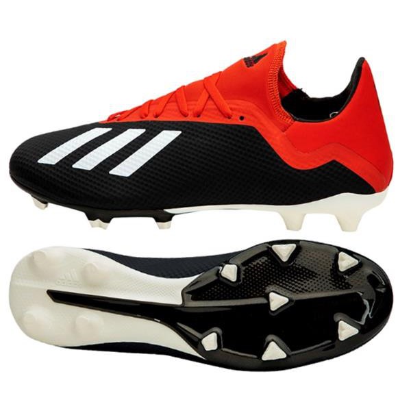 Adidas ของแท้ รองเท้าฟุตบอล X 18.3 FG ของแท้แน่นอนรับประกัน (ดำแดง)