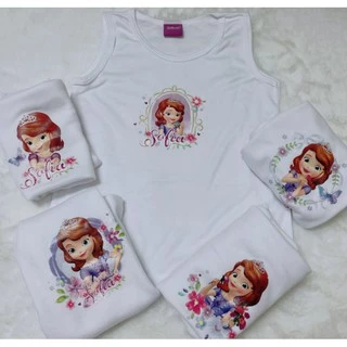เสื้อกล้ามเด็กหญิง เสื้อซับใน 1แพ็ค5 ตัว น้อง 2 ปี-10 ปี พร้อมส่ง เสื้อกล้ามยาวเด็กหญิง ลายการ์ตูน 5ตัว