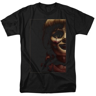 ROUND คอลูกเรือเสื้อยืด พิมพ์ลายโปสเตอร์ Annabelle สีดํา สไตล์คลาสสิก ไม่ซ้ําใคร สําหรับผู้ชาย 570991-4XL