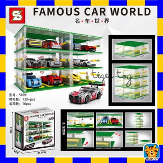 ตัวต่อ Famous Car World ที่จอดรถ จอดได้ 6 คัน SY5109