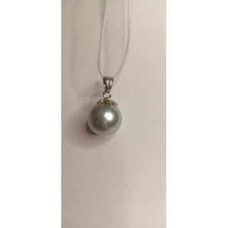 ไข่มุกโคยามะ ★~ สีสวย! จี้มุกมุกผีเสื้อสีดำสีเทาหายากตัวเรือน SILVER ราคา1,500