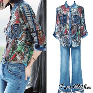 เสื้อเชิ๊ตพิมพ์ลาย