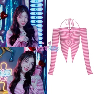 Preorder เสื้อปาดไหล่แบบแชรยอง Chaeryeong Itzy