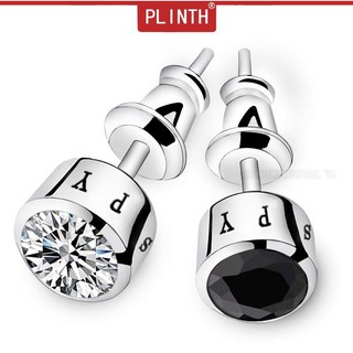 PLINTH เงินแท้ 925 Stud Earrings เพชรญี่ปุ่นและเกาหลีเดียวเทรนด์แฟชั่นที่เรียบง่าย362